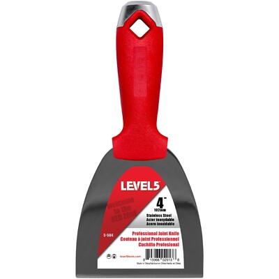 LEVEL5 4'' Drywall Putty Knife - Stainless Steel, Composite Handle | 5-504