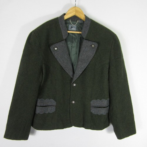 De Colección Lizwear Liz Claiborne Mujer S Verde Lana Hervida Chaqueta Tryolean Cárdigan