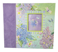 K Company Juliana Suede Scrapbook Album 12x12 Purple Hydrangea 10 Page Protector