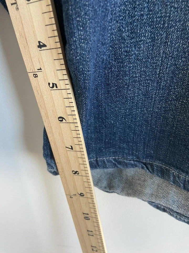 Avenue Denim Azul Elástico Bermuda Shorts Mujer Talla 18 Foto 3 de 4