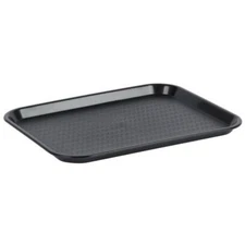 Choice 14" x 18" Black Plastic Fast Food Tray