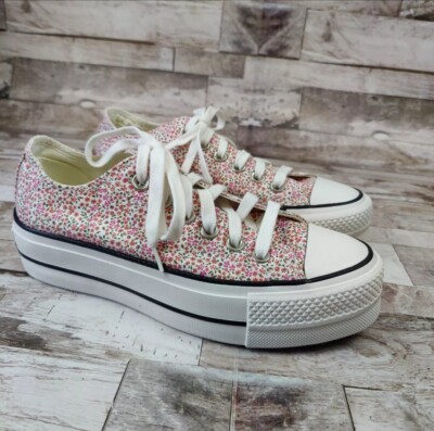 New Converse Size Chuck Taylor Sneaker All Star Low Top Vintage Floral  Print