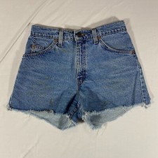 Vintage Levis 910 jeans denim shorts size 7 STAINS