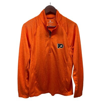 Level Wear NHL Philadelphia Flyers Women s S/P Orange 1/4 Zip Pullover