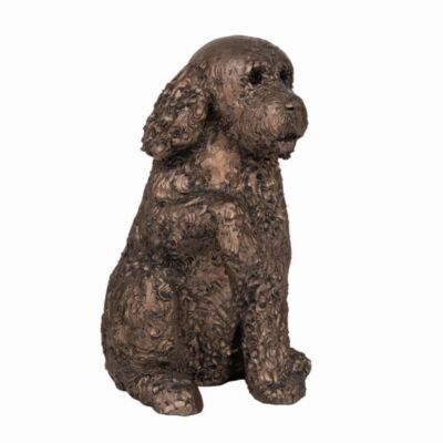 Kaltguss Bronze Cockerpoo Pfote Up Ornament Figur Geschenk - Made in UK