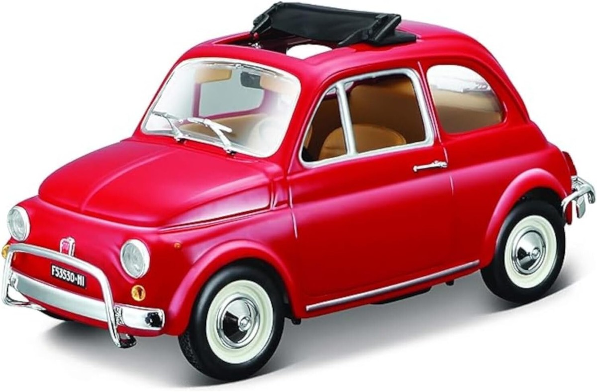 Brago Fiat mini car 1/24 FIAT 500 L 1968 Italy car (red) Ships