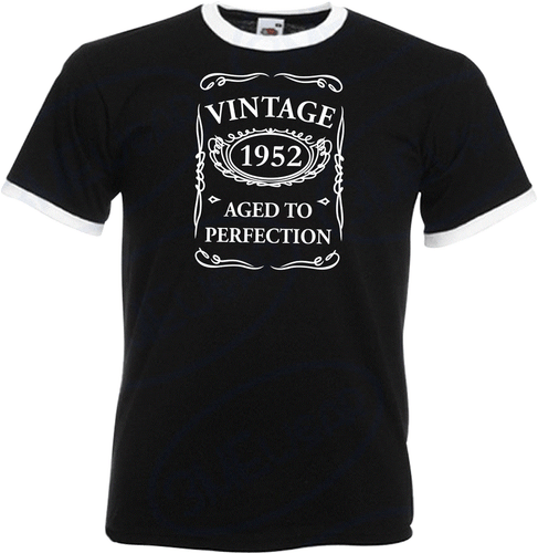 73. Geburtstag Geschenke Geschenke Jahr 1952 Herren Ringer Vintage T-Shirt gealtert bis neu - Bild 1 von 2