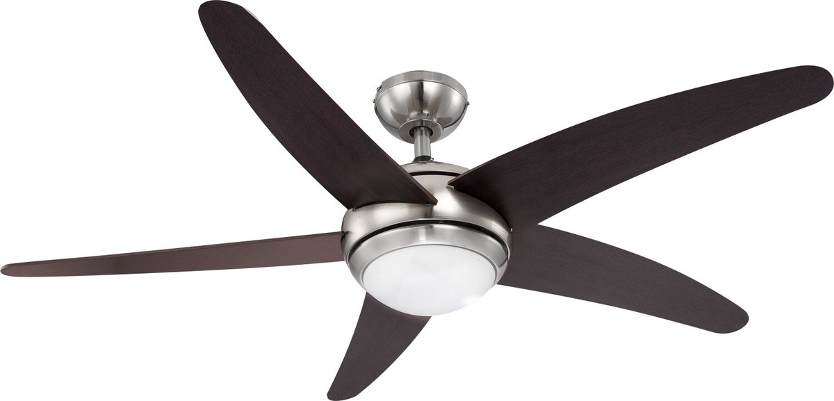 Ventilateur De Plafond Globo Fabiola – 132 Cm, Nickel, Télécommande (Neuf)