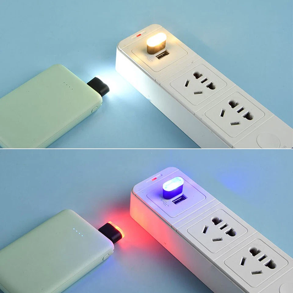 USB LED Car Interior Atmosphere Light Decoration Lamp Emergency Lighting PC - Image 4 of 4