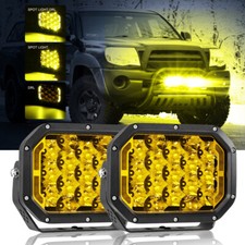 Auxbeam 7x5inch Rectangle Led Work Head Lights Spot Pods Driving Amber Lamp Suv