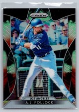 2019 panini prizm baseball a.j. pollock cosmic haze prizm #18