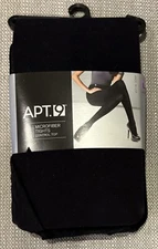 Apt 9 L BLACK Microfiber Control Top Tights: 5’6”-6’ 165-190 lbs • Machine Wash