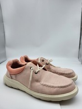Sperry Chambray Captains Moc Lace uo sneakers Preppy Boat Shoes sz 7.5 Peach