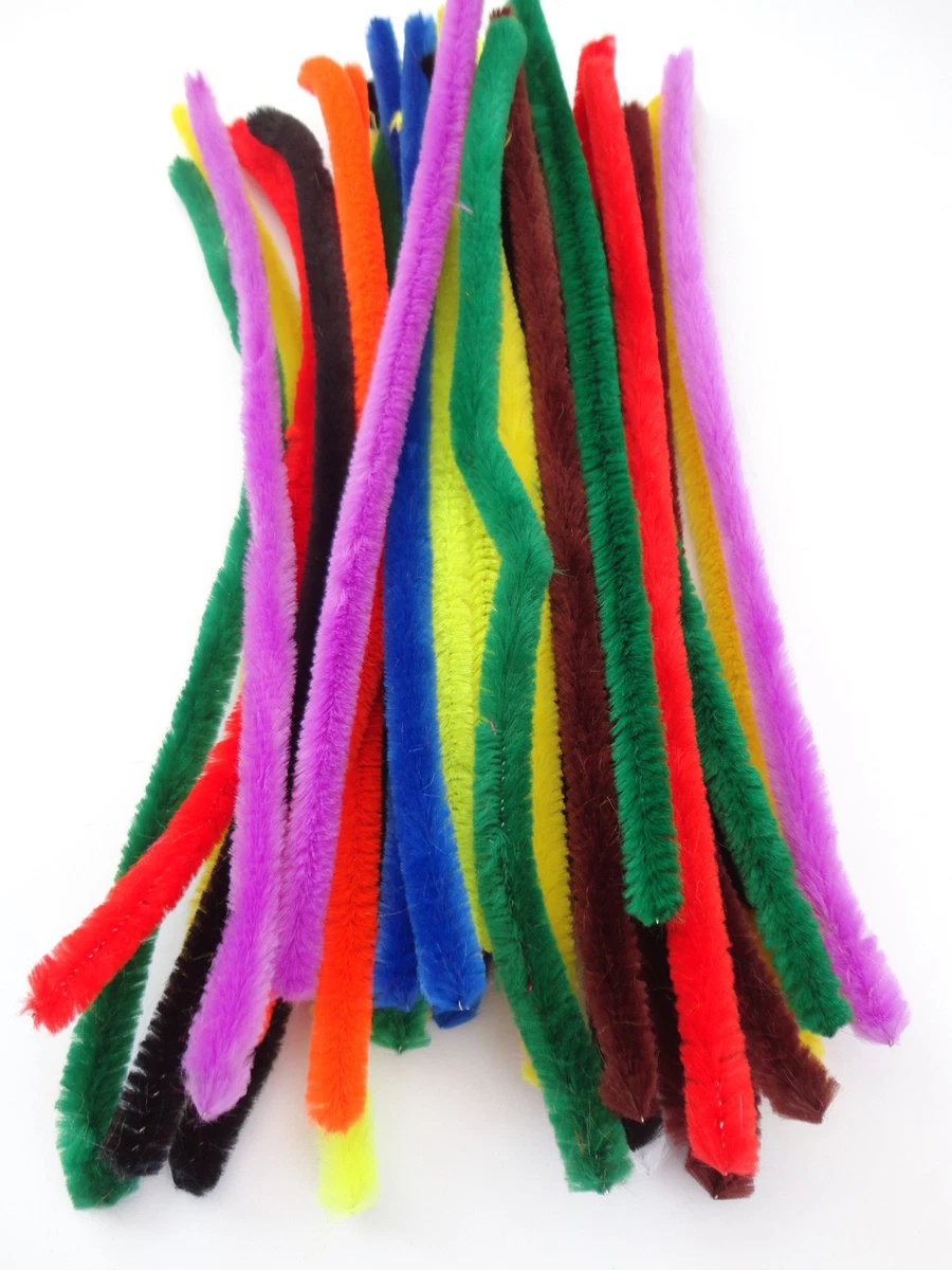 10, 20, 50 GIANT LARGE FLUFFY CHUNKY CRAFT PIPE CLEANERS STEMS 30CM / 12 x  12mm