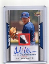 2009 UD USA National Team Asher Wojciechowski Autograph Patch Card 85/99 Auto