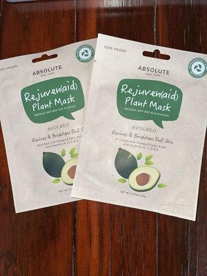 Lot of 2 Absolute New York Rejuven(aid) AVOCADO Plant Face Mask 0.71 Oz. NEW