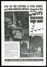 1942 Tannewitz Works band saw Grand Rapids Michigan vintage print ad