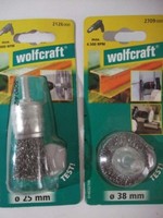 Pinsel /Scheiben- DrahtbüRsten F.Bohrmaschinen Wolfcraft 2 StüCk
