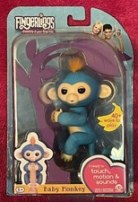 WowWee Fingerlings Interactive Blue Orange Hair Monkey Boris NEW 