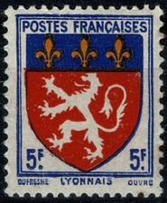 FRANCE 1943 ARMOIRIES LYONNAIS YT n° 572   neuf ★★ luxe / MNH (A)