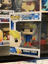 Funko Pop Marvel Fantastic Four Human Torch #569 + Free Protector