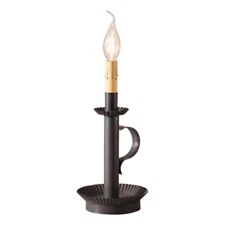Candlestick Accent Light in Kettle Black Metal 11" Wired E12/Candelabra Socket