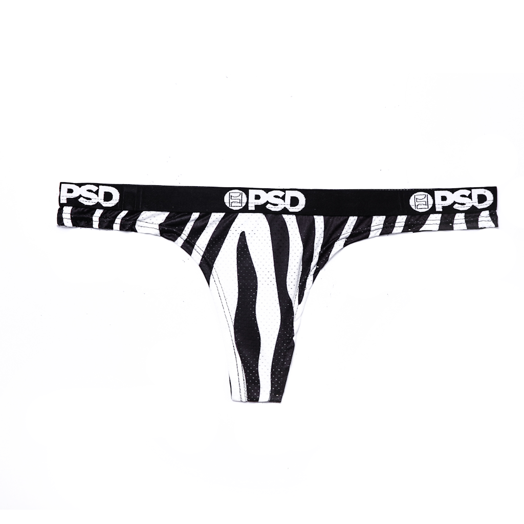 PSD Underwear Womens Zebra Thong Moisture Wicking NWT Size XS or