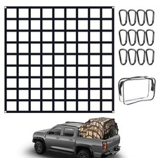 Flat Bungee Cargo Net for Pickup Truck Bed, 4'x4' Elastic Mesh 4' x 4'