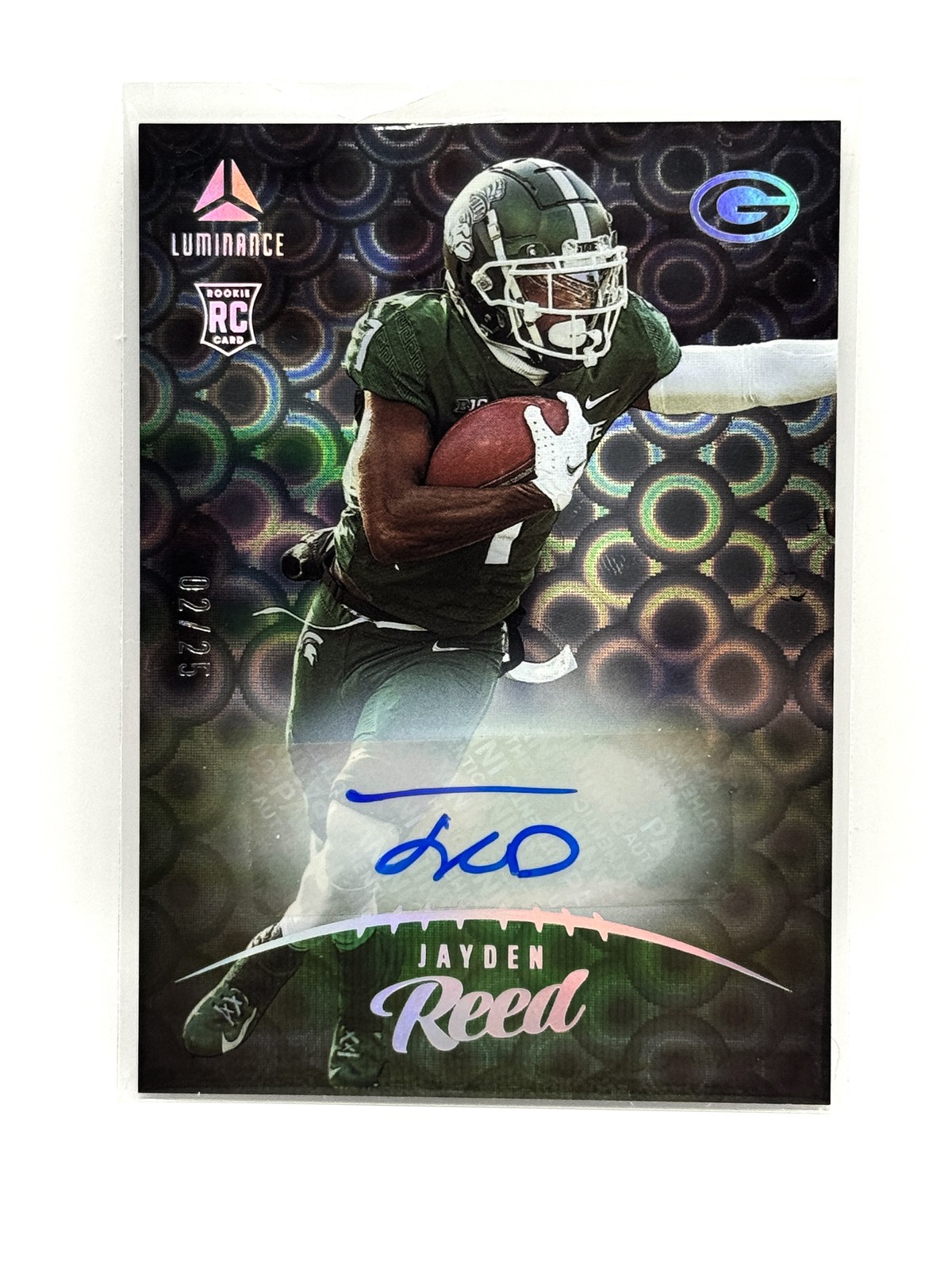 2023 Panini Luminance #125 Jayden Reed Autographs Green #/25