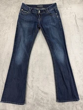 Silver Jeans Co Dawson Women’s 31x32 Bootcut Stretch Denim Mid Rise Blue