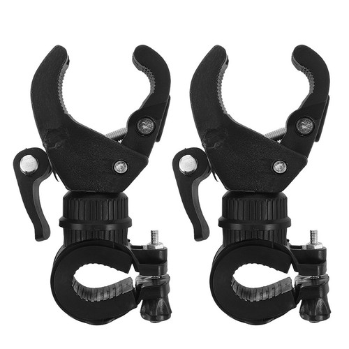 Lot De 2 Clips De Lampe Pour Vélo – Support Universel Pour Torche, Diamètre 13-35mm, Rotation 360°, Sans Outil