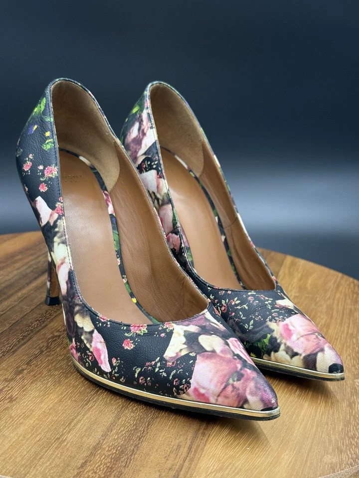 Givenchy US 5 Bolsa y Zapatos Oferta París Cuero Estampado Floral Bombas Talla 35 Italia  Foto 4 de 4
