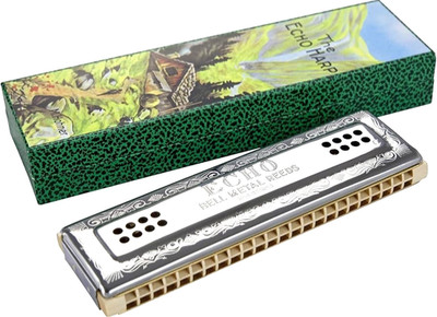 The Echo Harp M. Hohner German Harmonica with Original Box Collectible