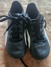 Puma Kids Football Soccer Baseball Cleats Size 1 US-Black White Blue-FG