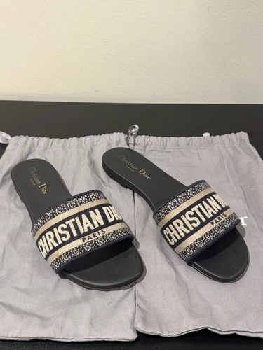 Sandales Christian Dior bleu marine Dway pointure 38,5 (US 8,5)