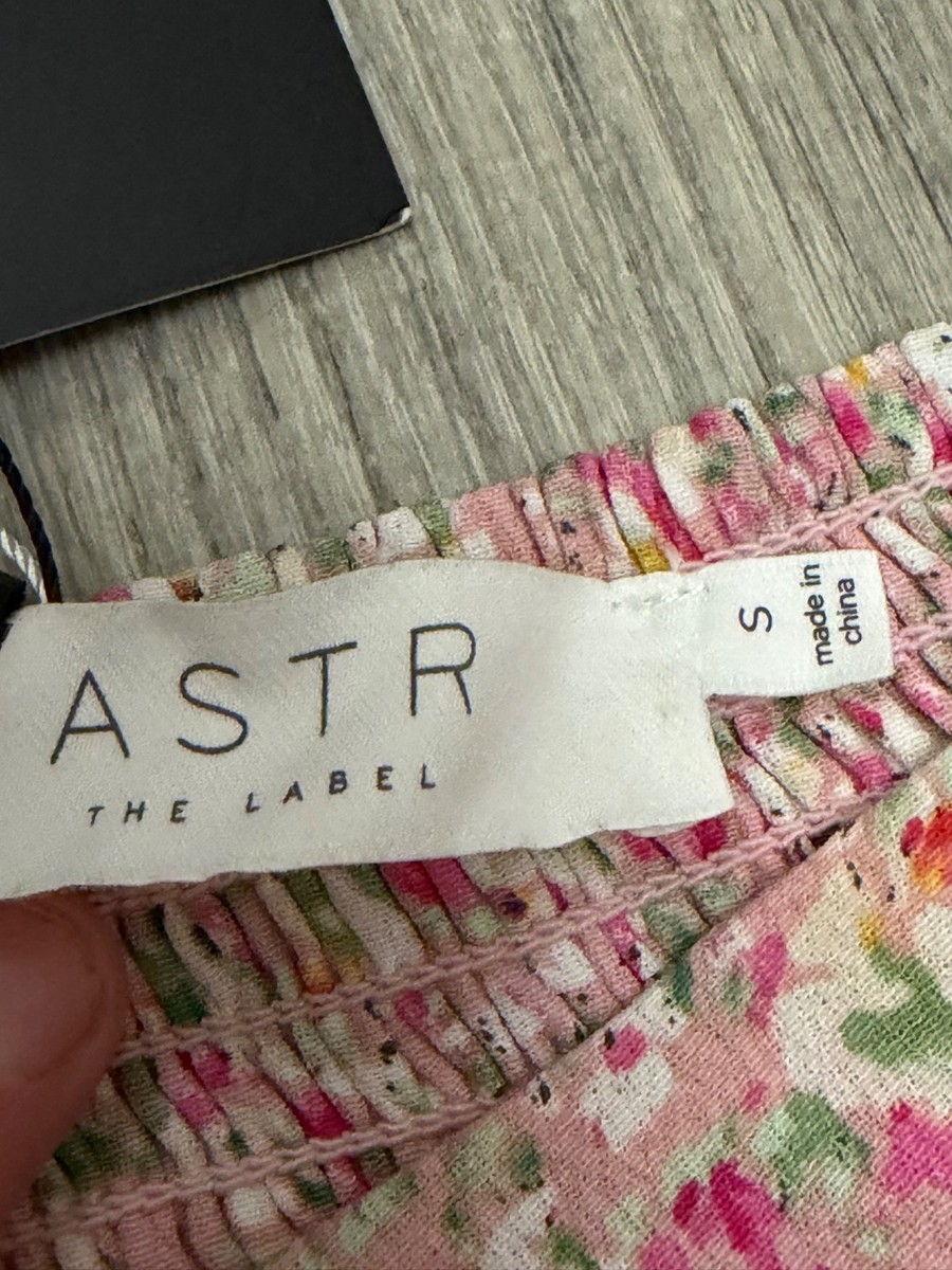 ASTR the Label pink multi ditsy Floral Dress Size Small💐NWT View 5