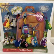 McDonalds Happy Meal Advertising Display 11 Furby BackPack Keychain Clip Toys