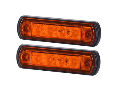 2x4 SMD LED orange Positionslicht Seitenlicht 12V 24V mit E-Prüfzeichen  