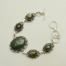 Braccialetto Labradorite Gemma Etnico Fatto a Mano Gioielli 22 Gms per Regalo AB 47505