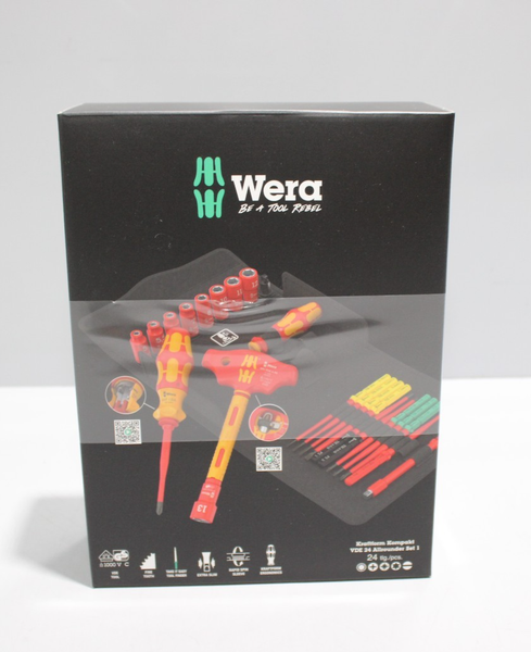 Wera Wechselklingen-Satz Kraftform Kompakt VDE 24-Teilig Allrounder NEU-image