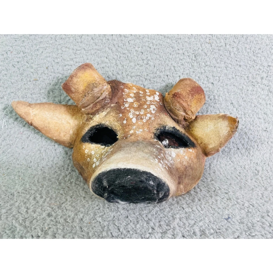Deer Animal Mask Costume Cosplay Head Halloween Party Adult Therian Halloween - Image 2 of 4