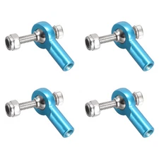 4pcs M2/2mm 15mm Rod End Tie End Ball Head Joint Adapter Blue for RC Boat