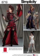 Steampunk Costume Sewing Pattern Corset Bustle Skirt Shrug, Simplicity 8719 6-14