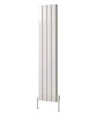 Reina Vicari Designer Double Vertical Aluminium Radiator 1800 H x 400mm W White