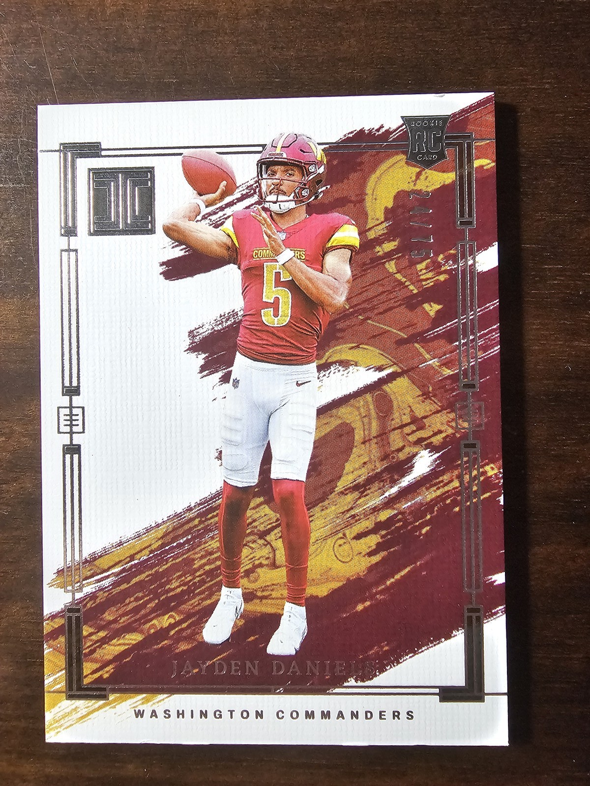 2024 Panini Impeccable #72 Jayden Daniels #/75 Rookie RC