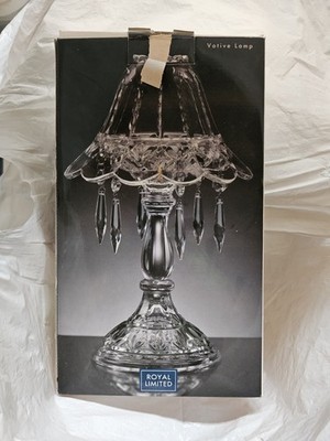 Royal Limited 24% Lead Crystal Votive Lamp/Fairy Lamp  12  Inches Tall 
