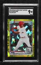 2020 Bowman Chrome Draft Sapphire Edition Yellow 46/99 Masyn Winn SGC 9 0b7z