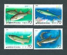 South Korea - Mail 1986 Yvert 1314/7 ** Mnh Fauna Fish