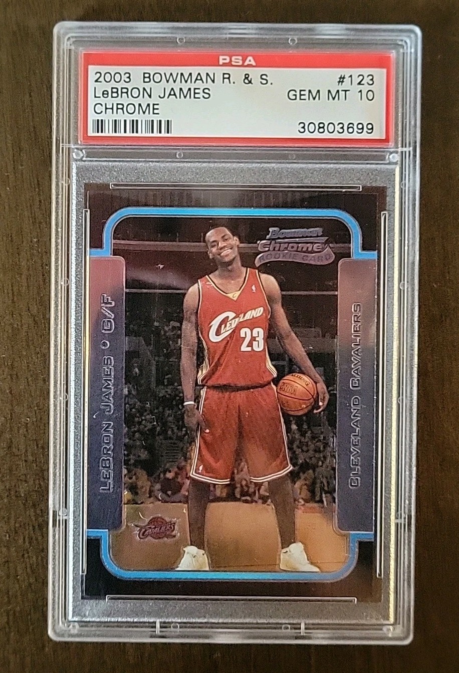 2003 Bowman Chrome Rookies & Stars #123 Lebron James PSA 10