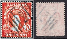 Bahamas QV 1d reddish  - No watermark? - Fine Used 